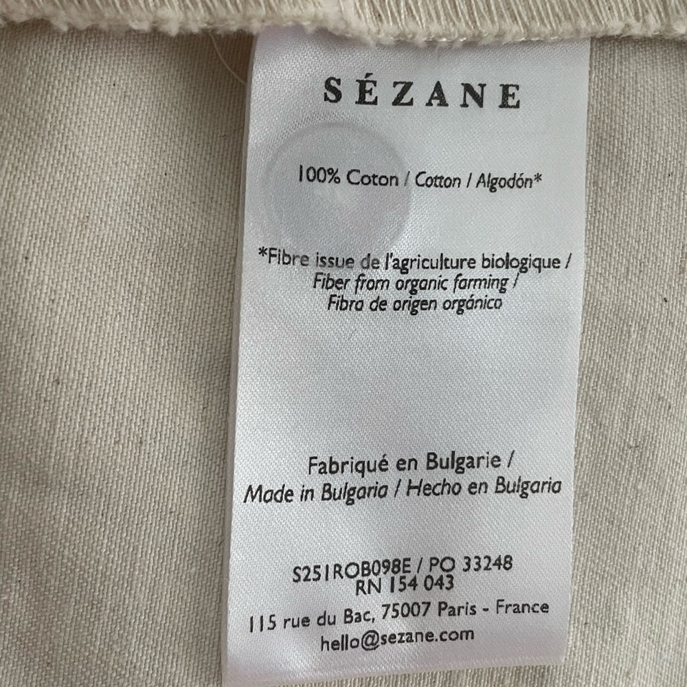 Sezane Cream Midi Dress with Belt - Picture 13 of 16